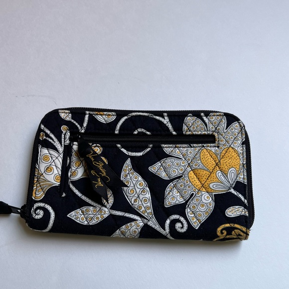 Vera Bradley -Wallet/Wristlet -Black with Design in White and Gold - Gently Used - Picture 6 of 12